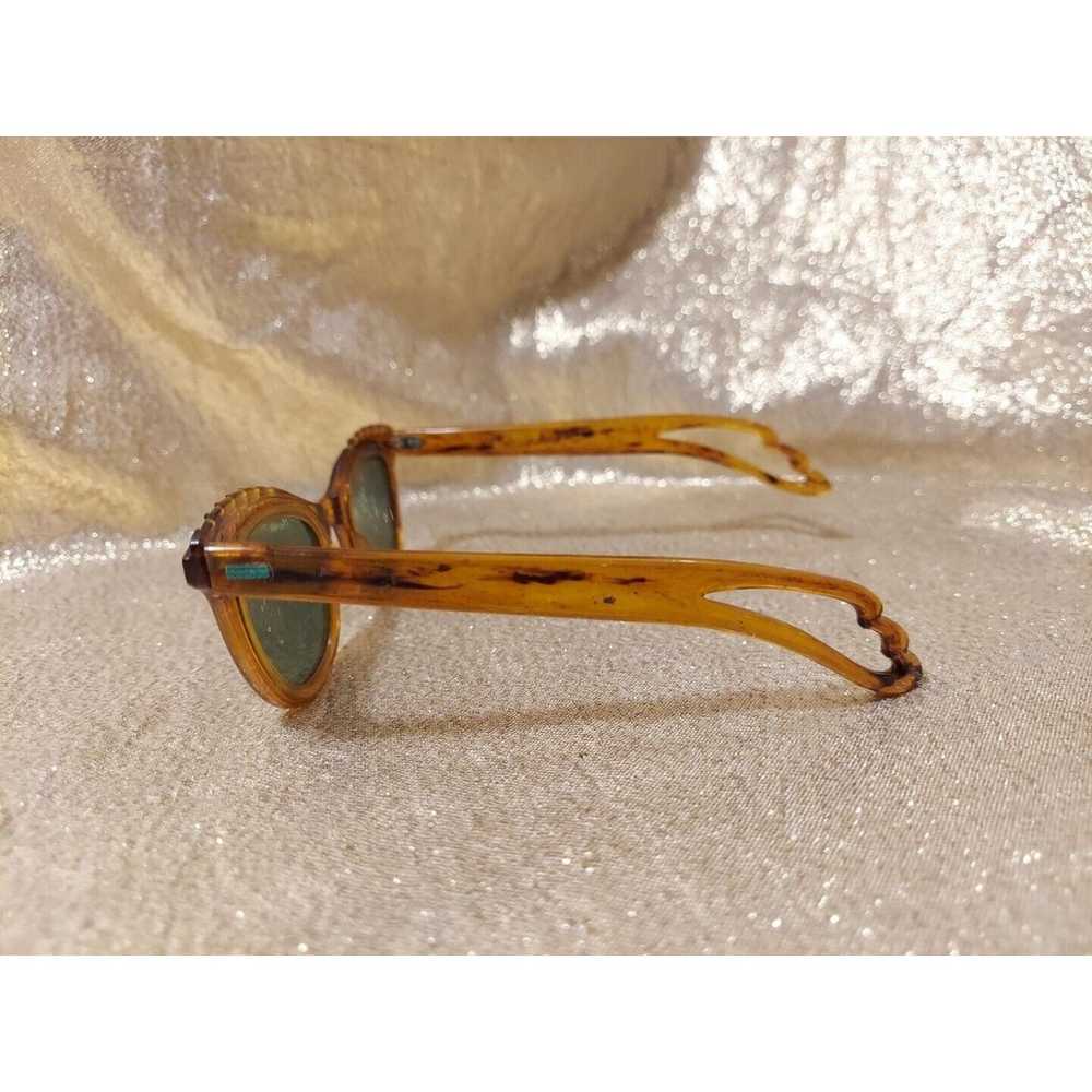 Vintage 1950s Sunglasses Cat Eye Tortoise Shell G… - image 2