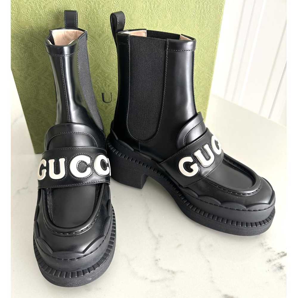 Gucci Marmont leather boots - image 3