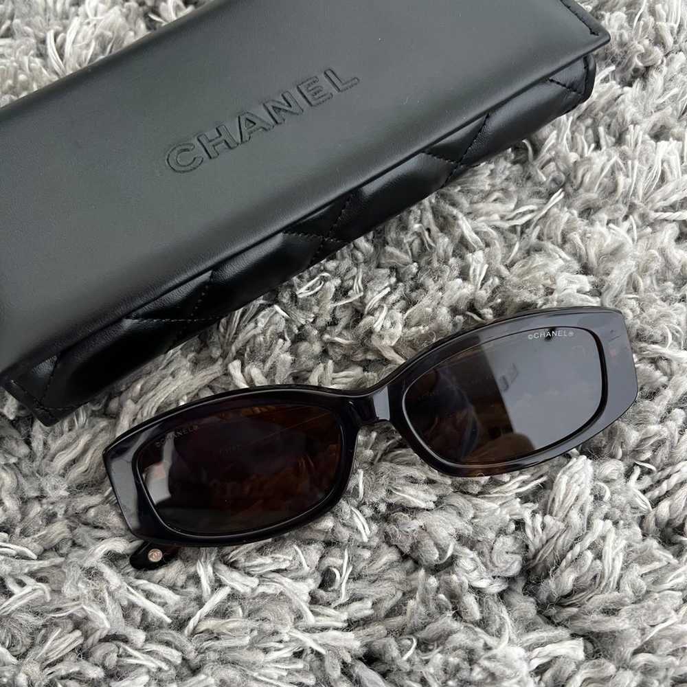 Vintage Chanel classic Gold CC logo BLAZE sunglas… - image 3