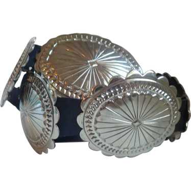 Vintage Mexican Alpaca Silver Concho Belt*