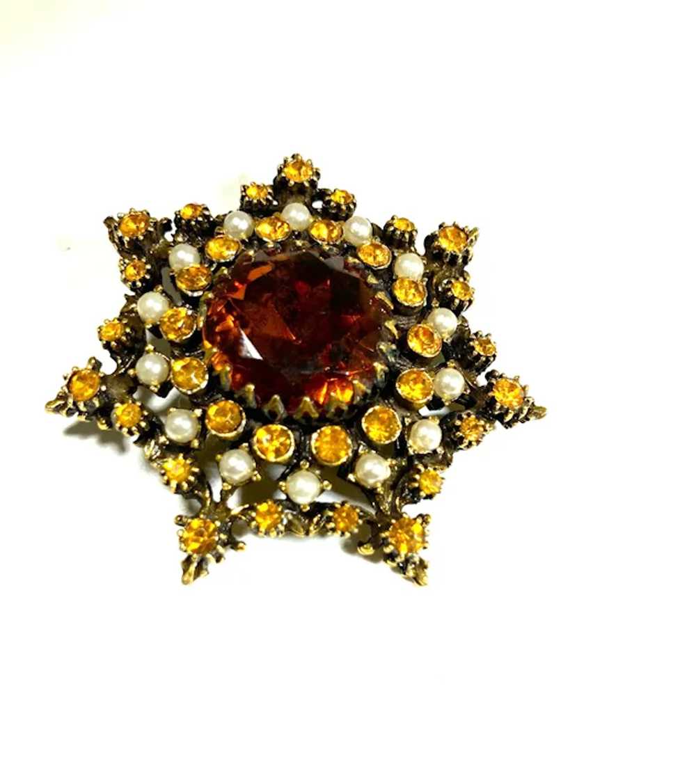 Dimensional Star Shaped Honey Citrine Rhinestones… - image 3