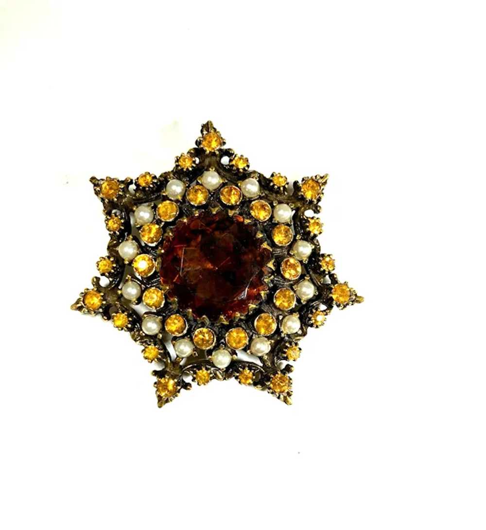 Dimensional Star Shaped Honey Citrine Rhinestones… - image 4