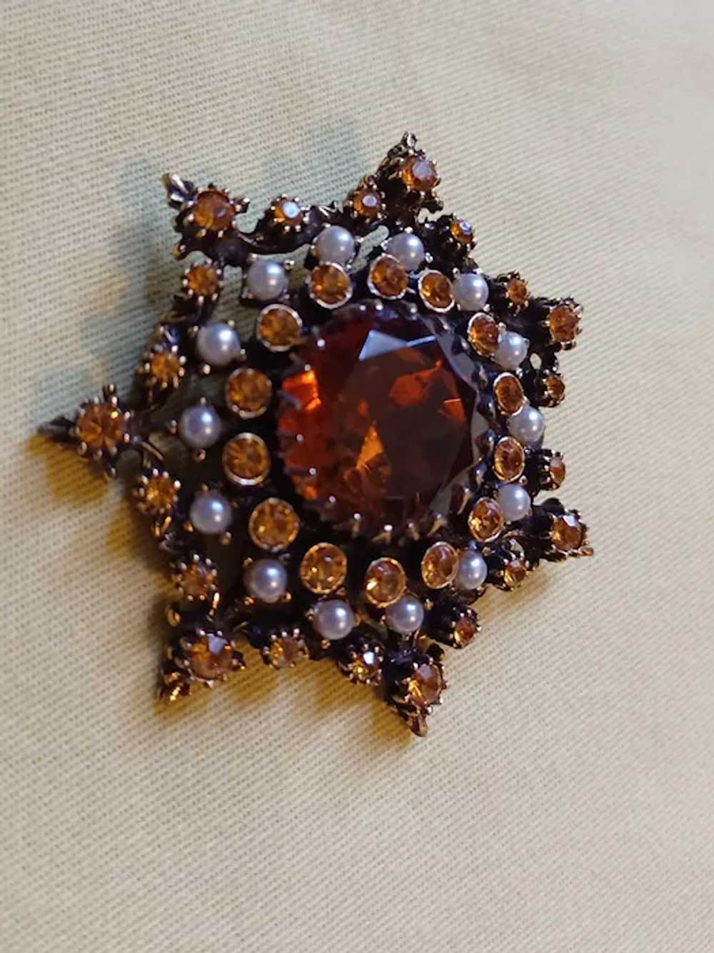 Dimensional Star Shaped Honey Citrine Rhinestones… - image 6