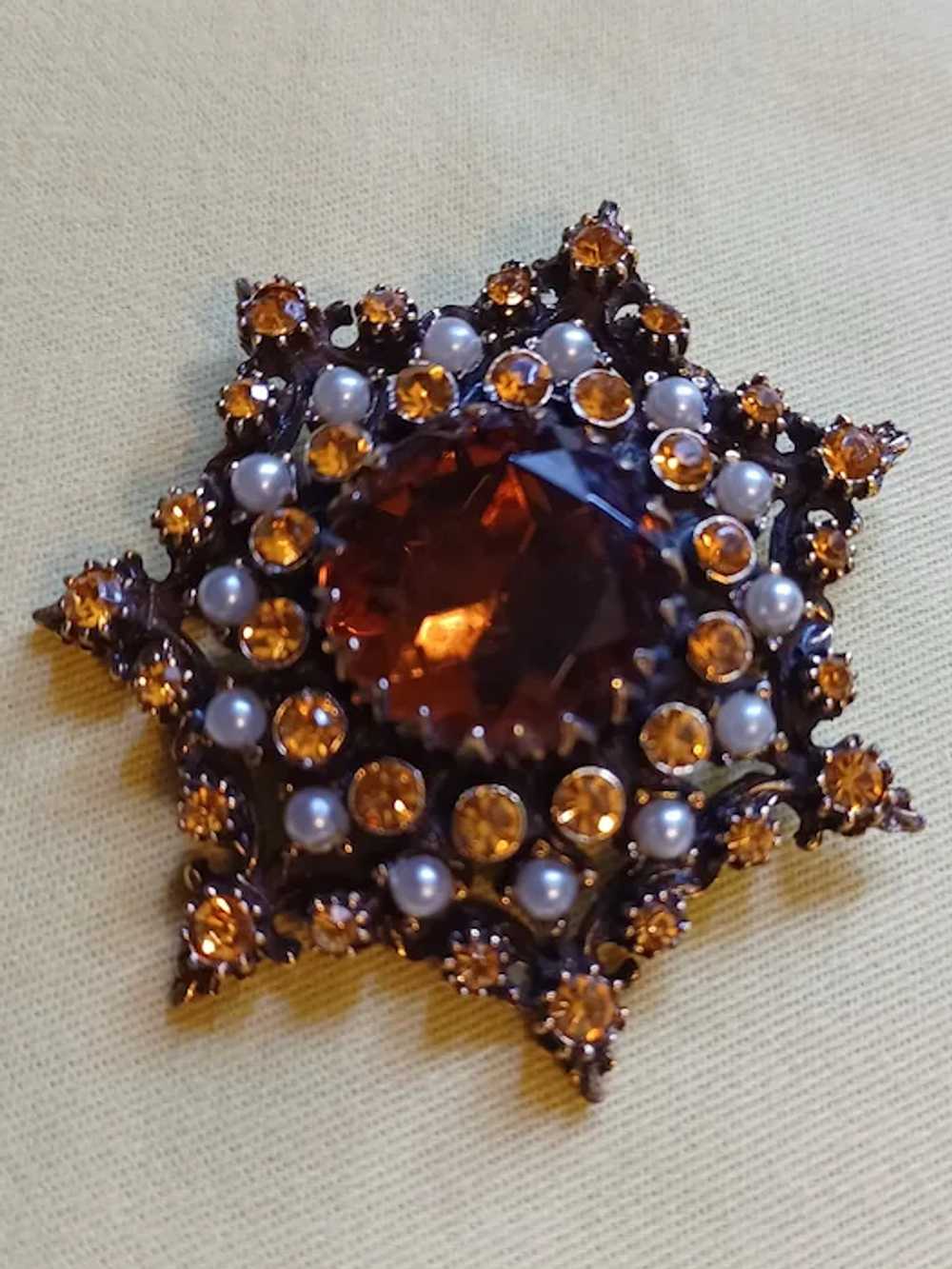 Dimensional Star Shaped Honey Citrine Rhinestones… - image 7