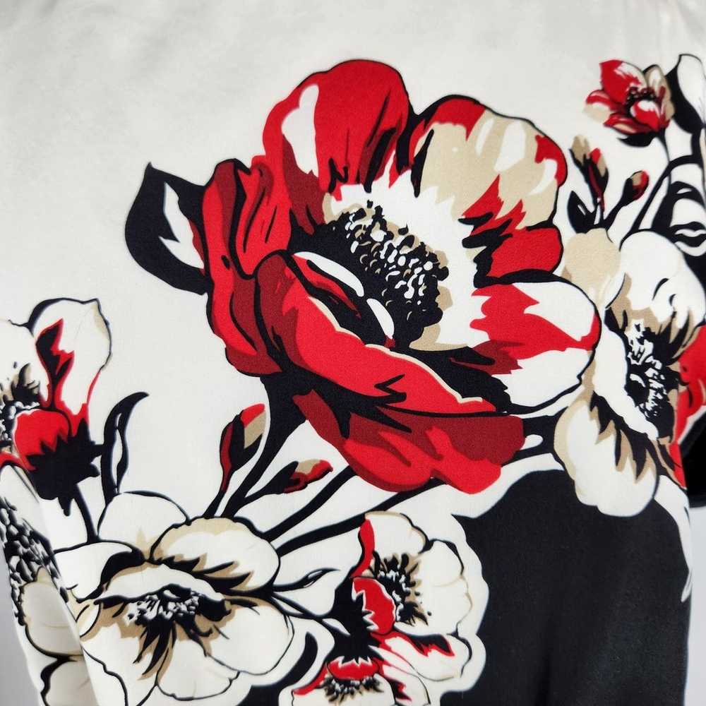 White House Black Market Silk Floral Color Block … - image 2