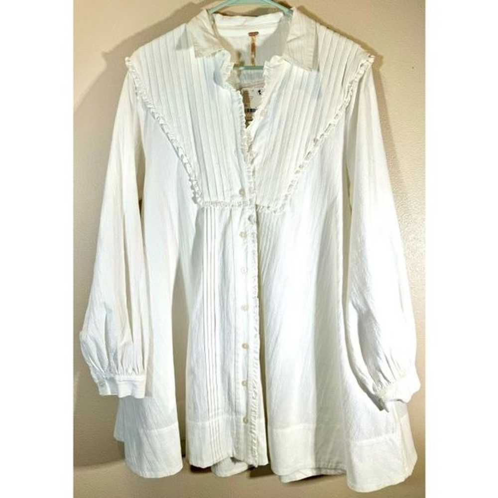 NWT Free People Cherry Mini Western Collar White … - image 4