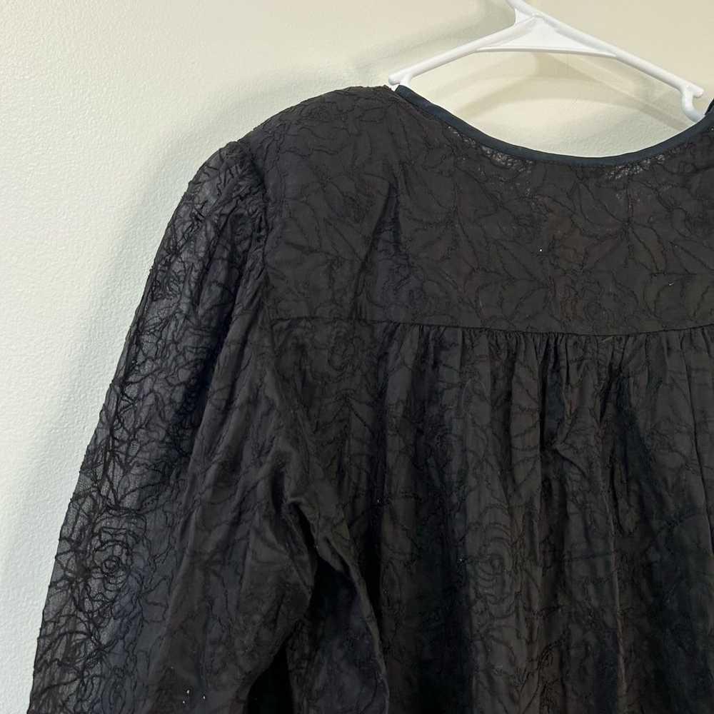 Natori Women's Size Small Vintage Black Lace Long… - image 7