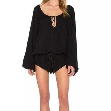 One Teaspoon Romper Balloon Sleeves Drawstring Sh… - image 1