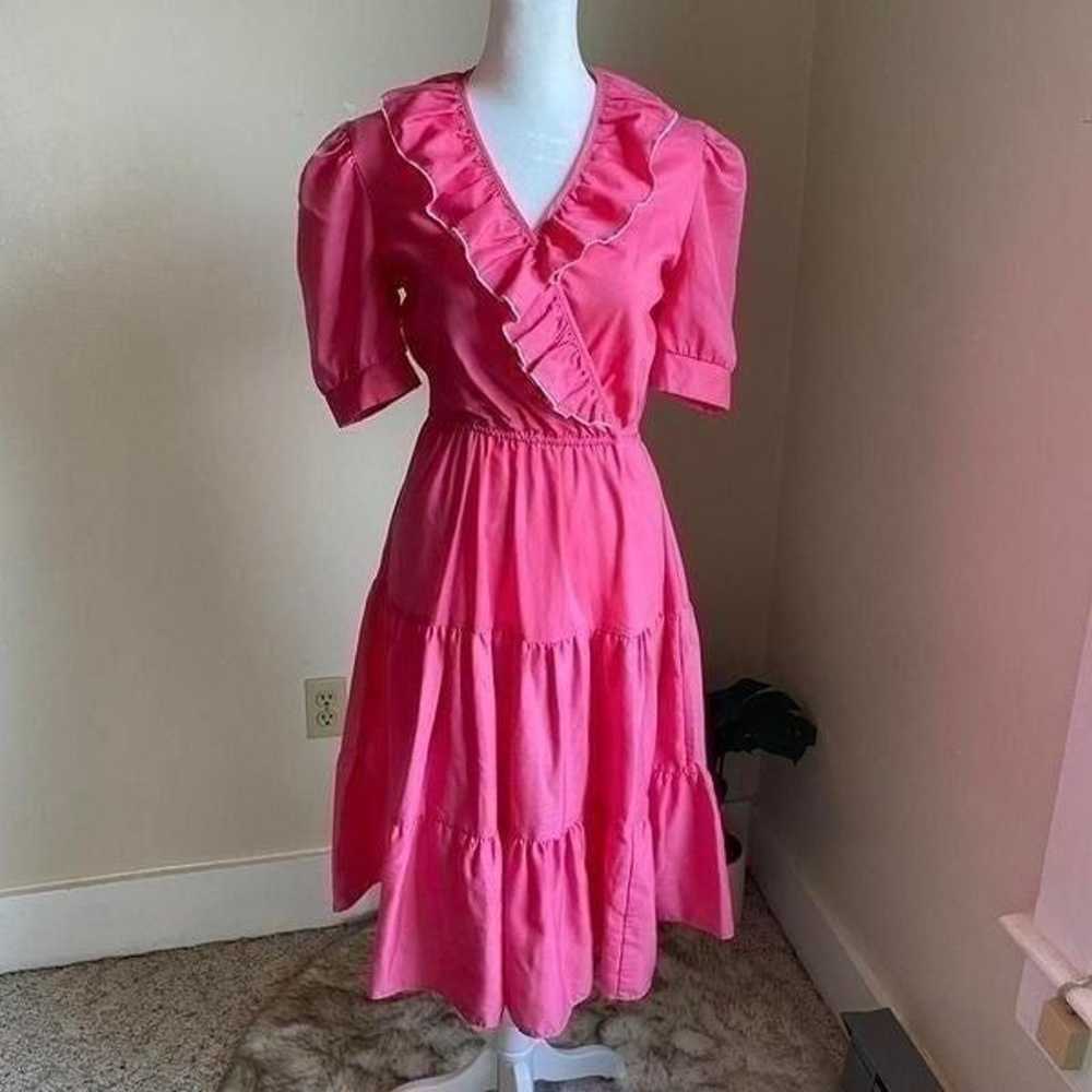 Vintage 70s bubblegum pink prairie dress - image 6