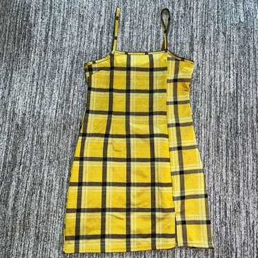 Vintage Women’s Size Medium Strappy Dress Yellow … - image 1