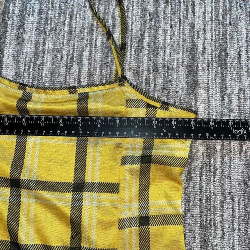 Vintage Women’s Size Medium Strappy Dress Yellow … - image 3