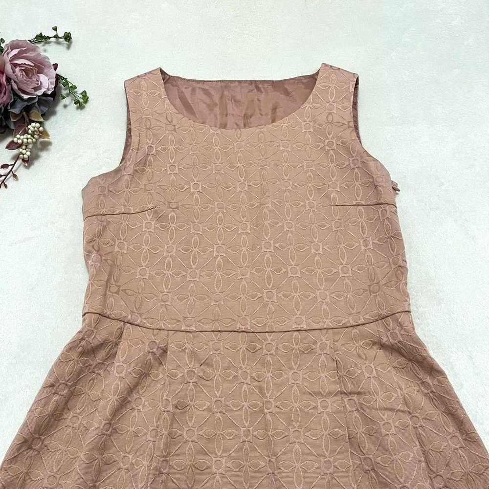 Rope Picnic One-piece Dress Beige Women's Floral … - image 2