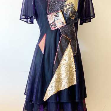 Vintage Molly Malloy Patchwork Evening Dress