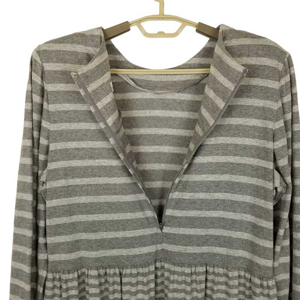 Talbots Womens Dress L Gray Striped Knit Maxi Lon… - image 3