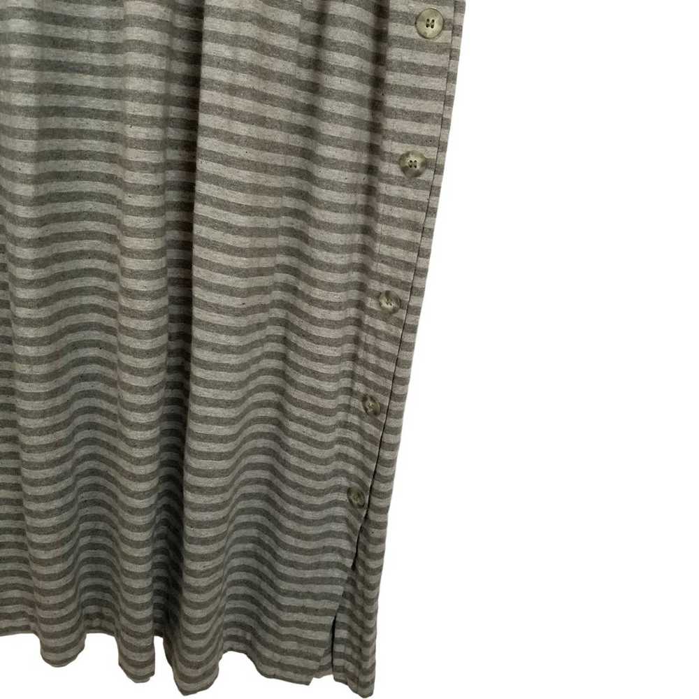 Talbots Womens Dress L Gray Striped Knit Maxi Lon… - image 4