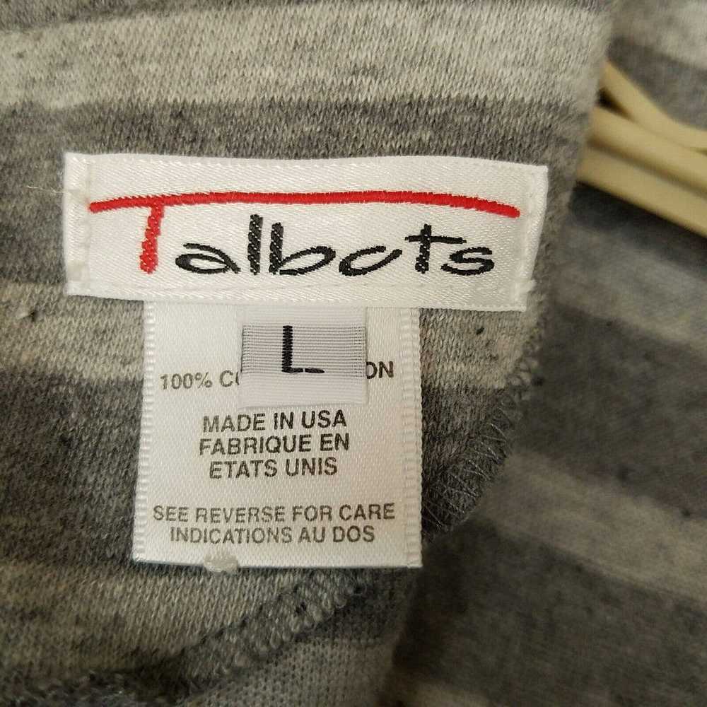 Talbots Womens Dress L Gray Striped Knit Maxi Lon… - image 7