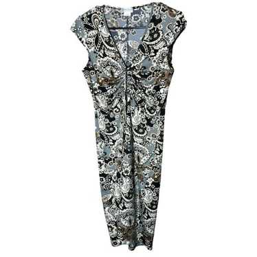 Vintage Studio Soleil Y2K Paisley Print MIDI Dres… - image 1