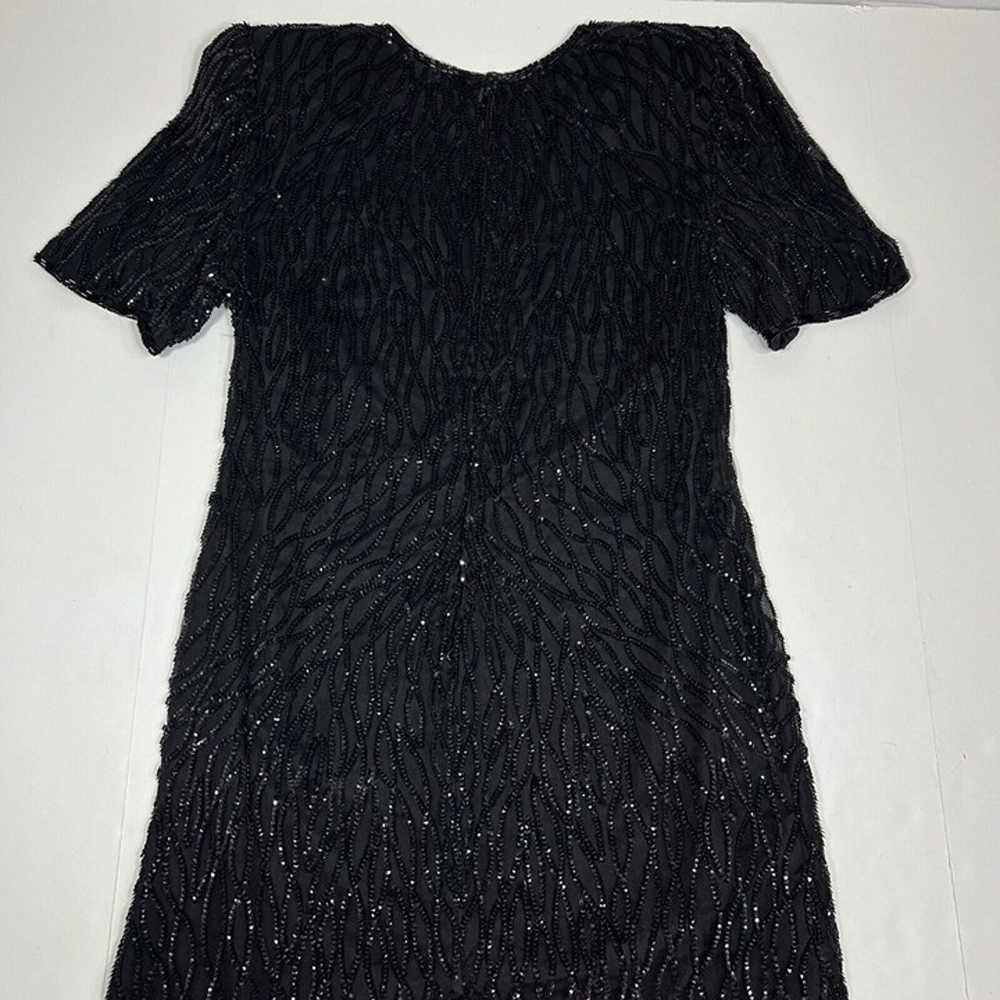 Vintage Lawrence Kazar Formal Dress Women Black 1… - image 10