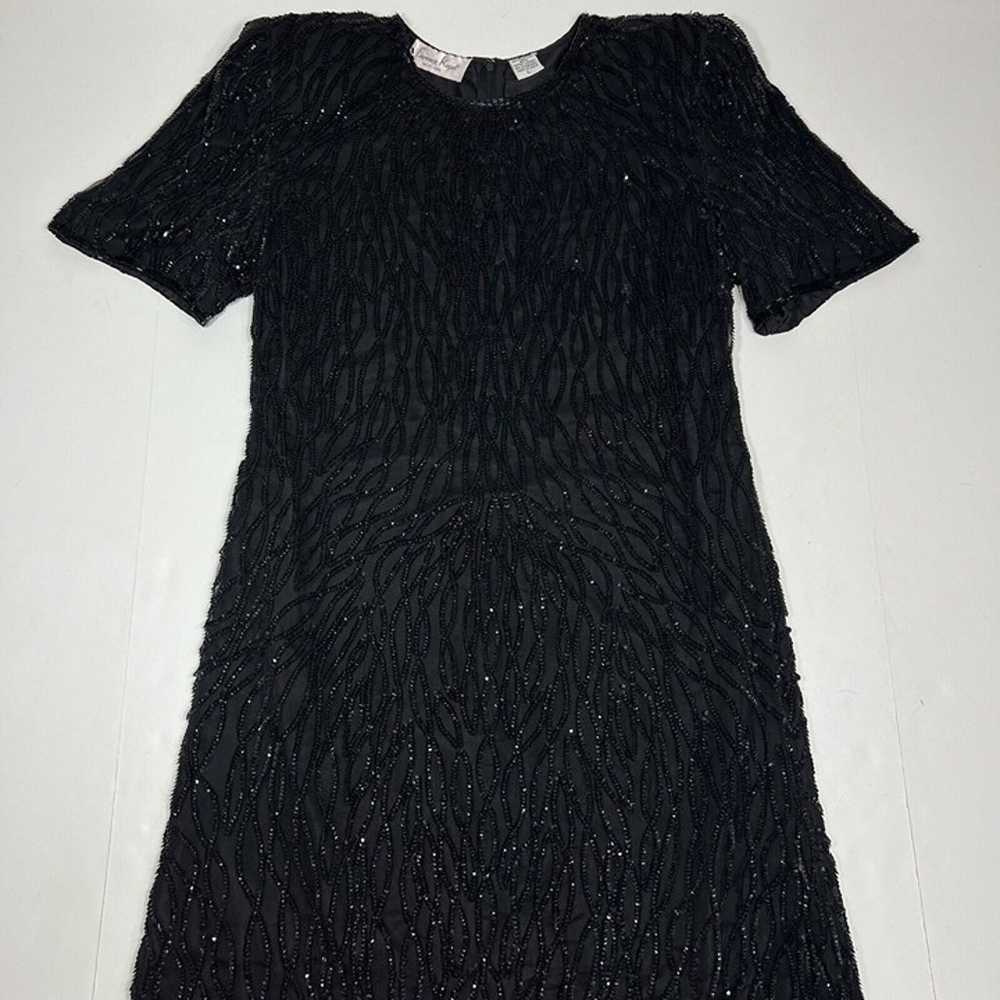 Vintage Lawrence Kazar Formal Dress Women Black 1… - image 4