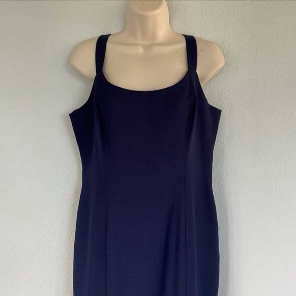 Vintage Alex Evenings navy blue formal dress shru… - image 2