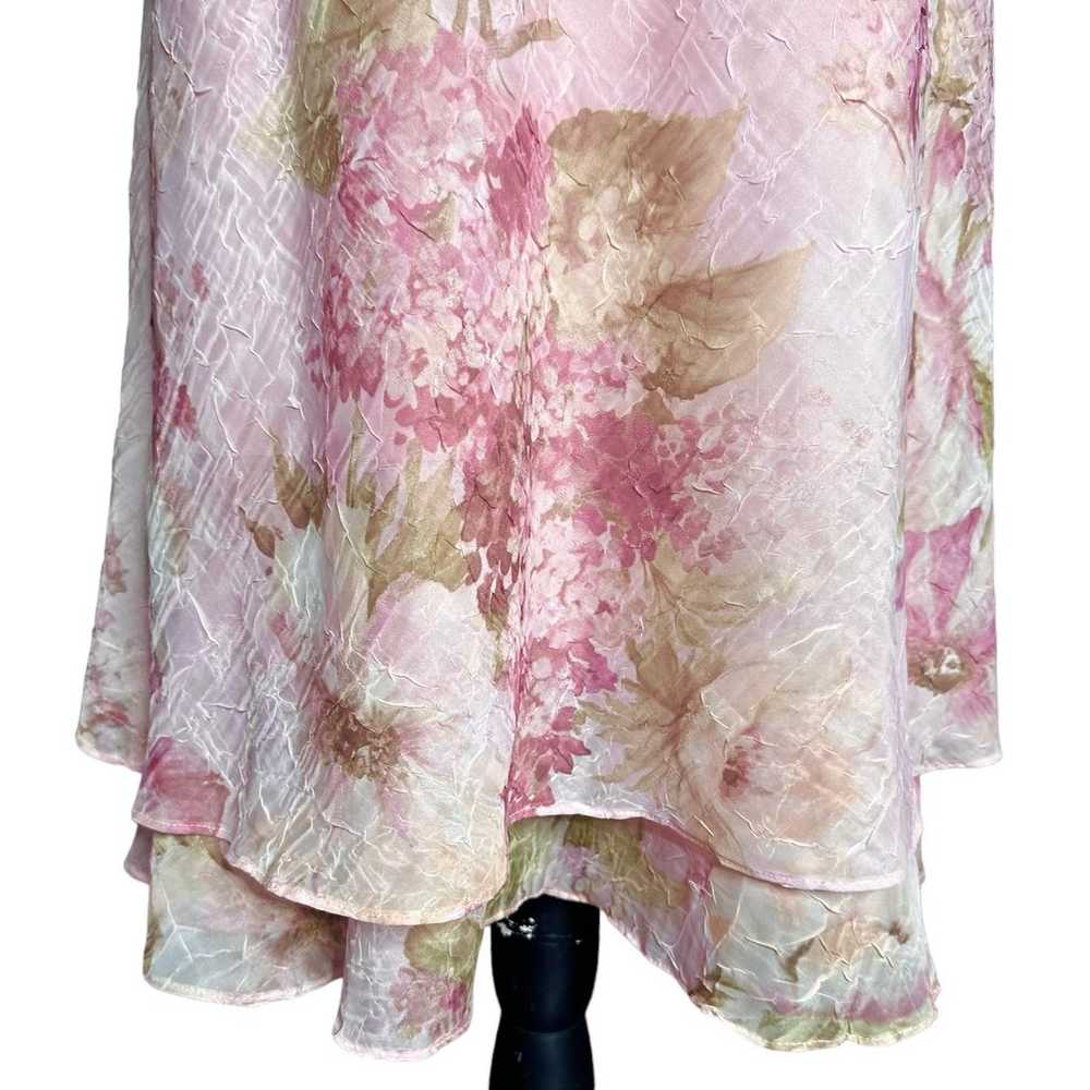 Jessica Howard Dress & Blazer 12 Floral Chiffon V… - image 5