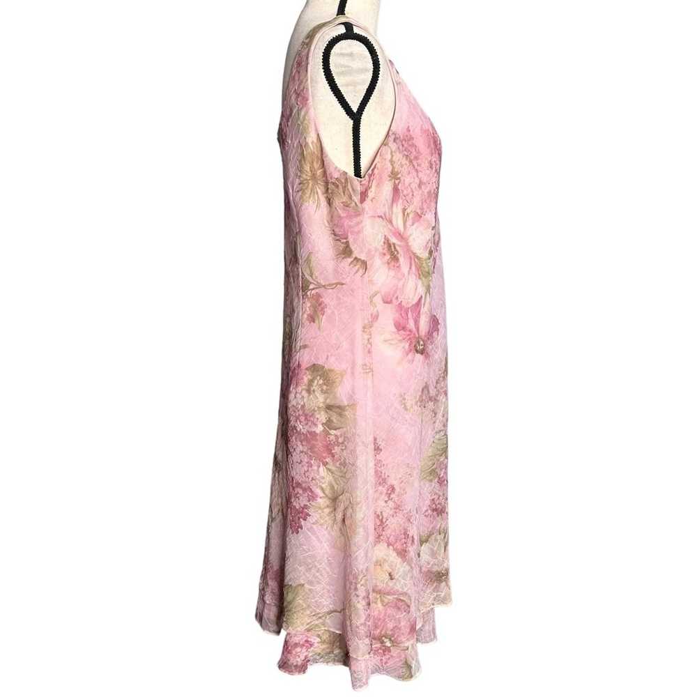 Jessica Howard Dress & Blazer 12 Floral Chiffon V… - image 6