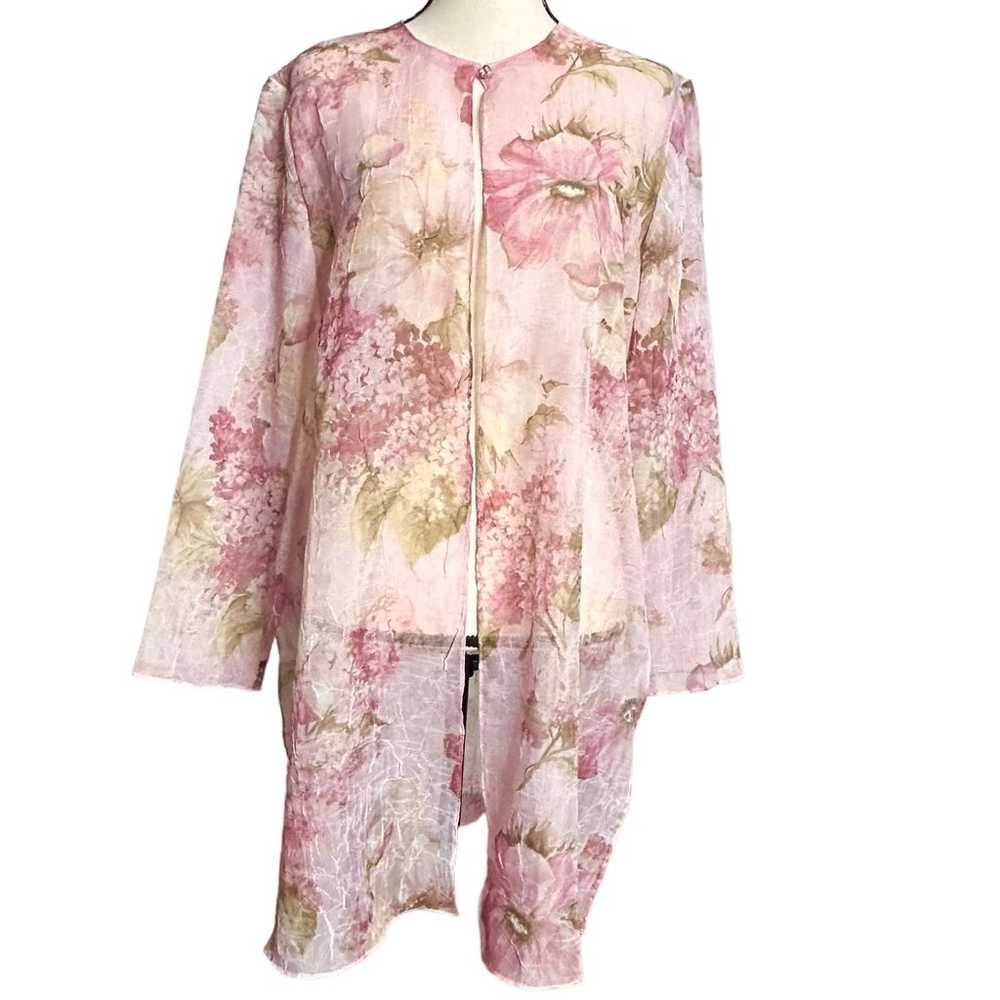 Jessica Howard Dress & Blazer 12 Floral Chiffon V… - image 8