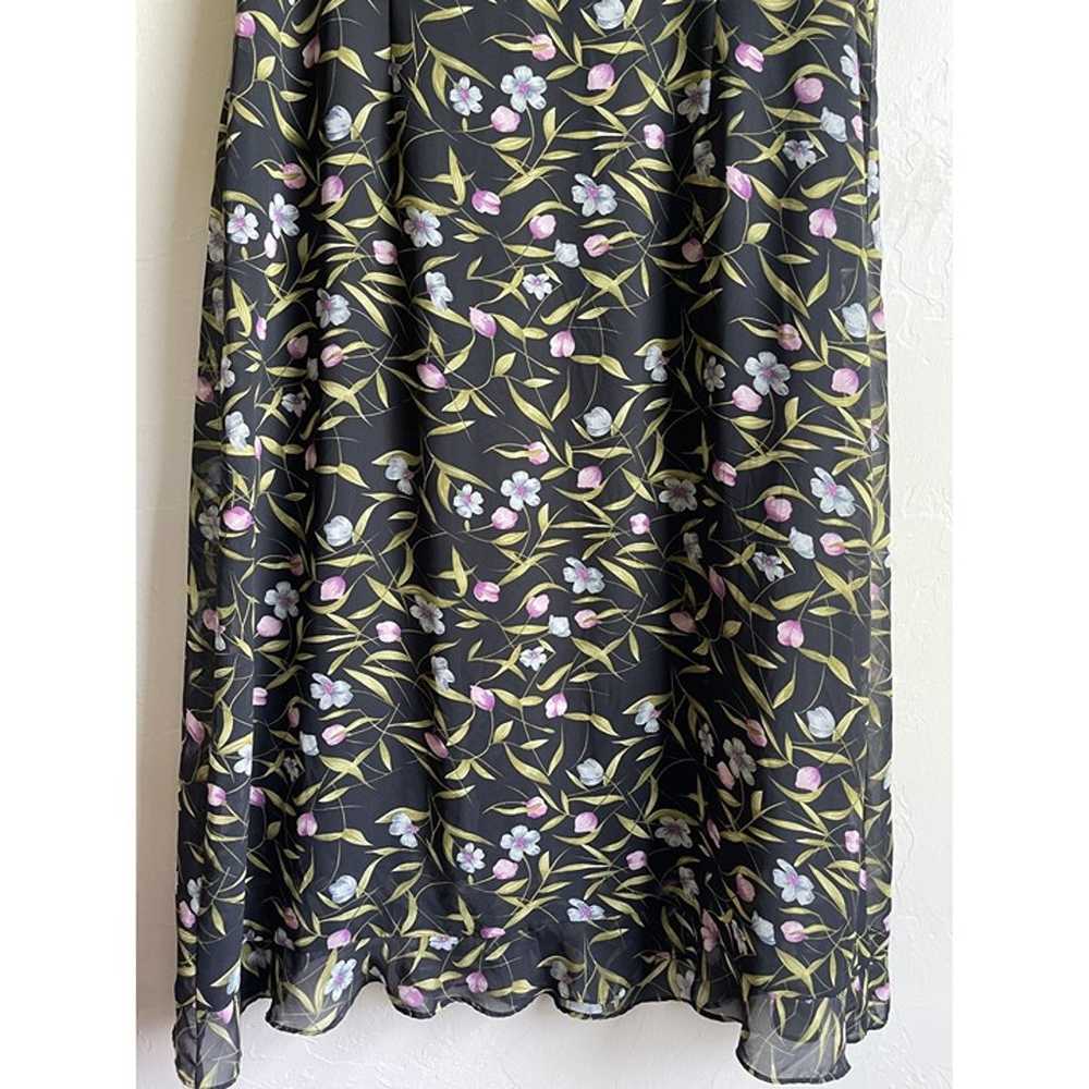 Vintage Mary McFadden Size 20W Black Floral 1990s… - image 4