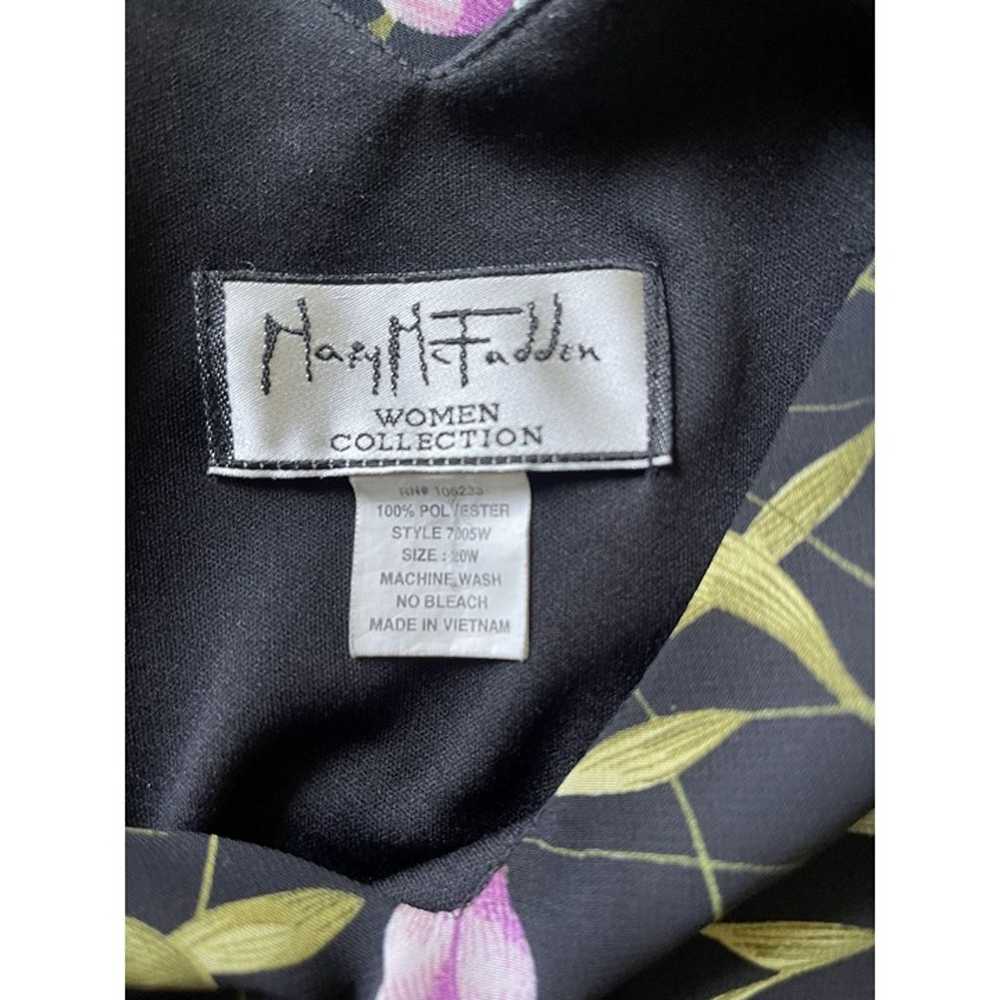 Vintage Mary McFadden Size 20W Black Floral 1990s… - image 5