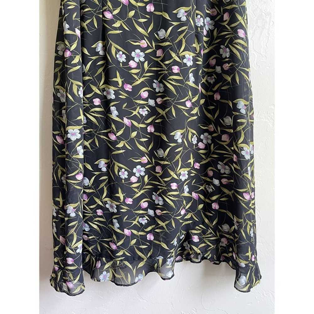 Vintage Mary McFadden Size 20W Black Floral 1990s… - image 8