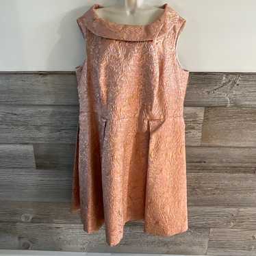 Norman Ambrose rosegold/pink metallic dress