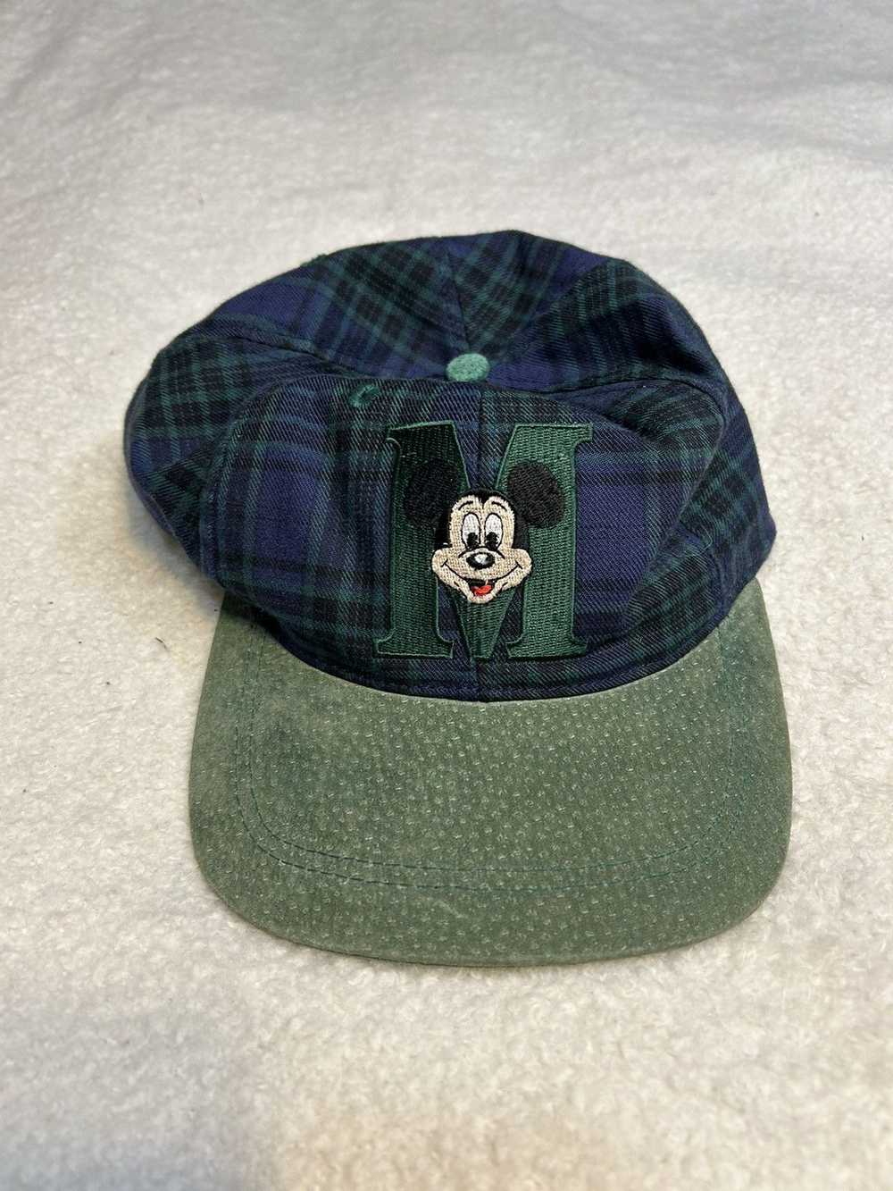 Disney × Vintage Mickey Mouse Tartan Plaid Suede … - image 2