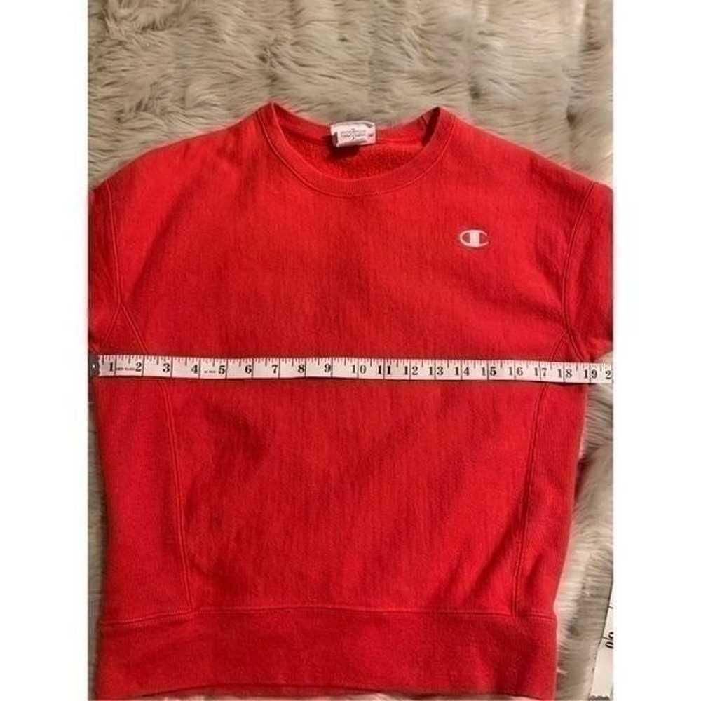 Vintage Champion Reverse Weave Red Sweatshirt Sma… - image 8