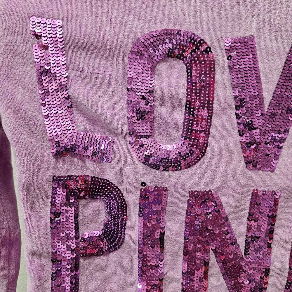 PINK VS Bling Vintage Velour Sequin Hoodie - image 2