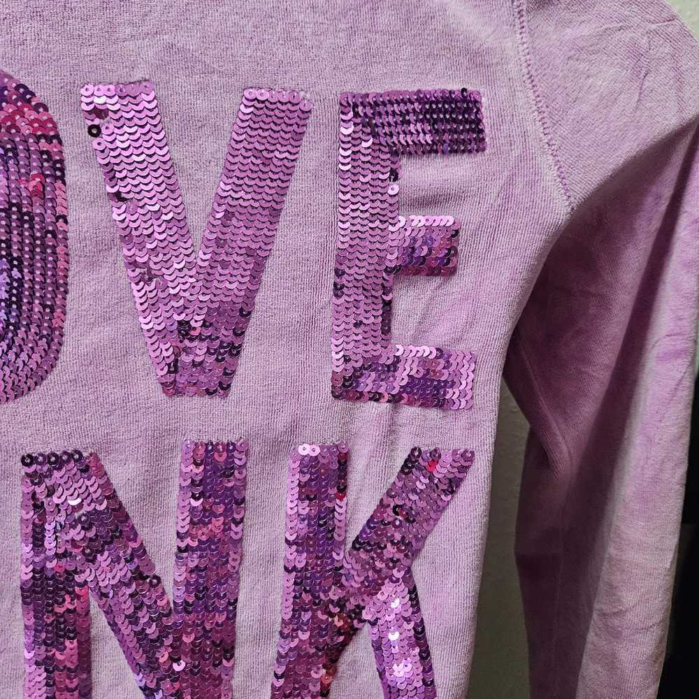 PINK VS Bling Vintage Velour Sequin Hoodie - image 3