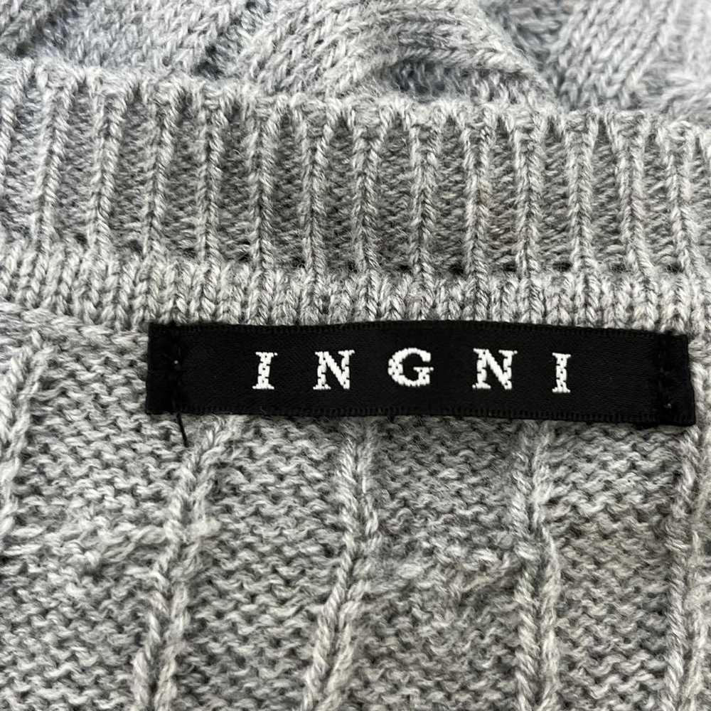 Ing V-neck wide rib knit, gray, M. - image 7