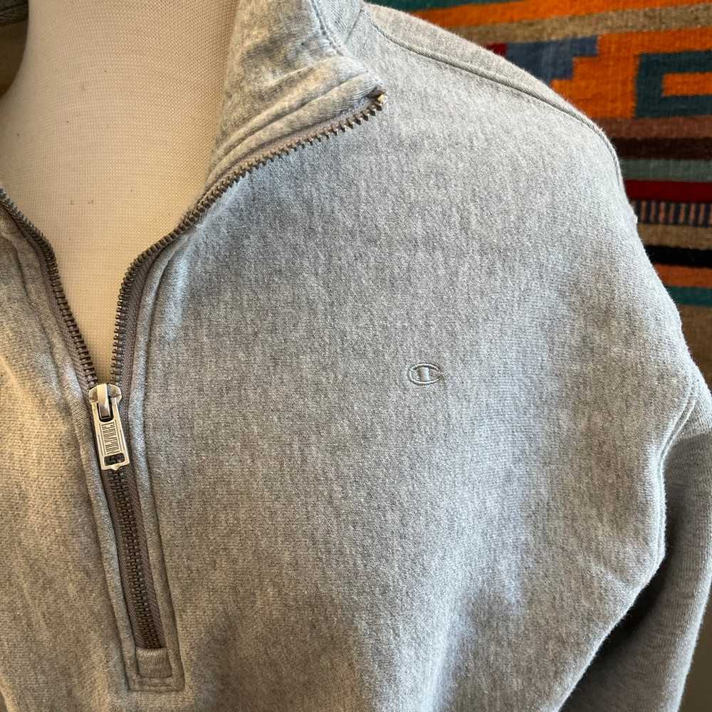 Vintage champion reverse weave half zip sweatshirt - image 2