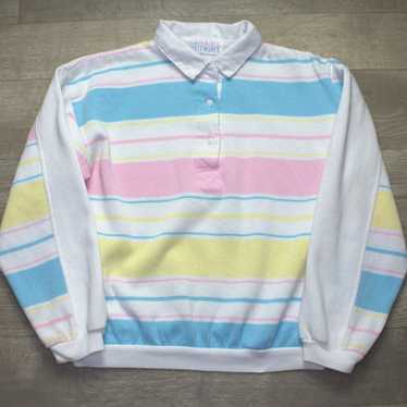 Rare VTG 90s Gitano Pullover Sweatshirt Pastel St… - image 1