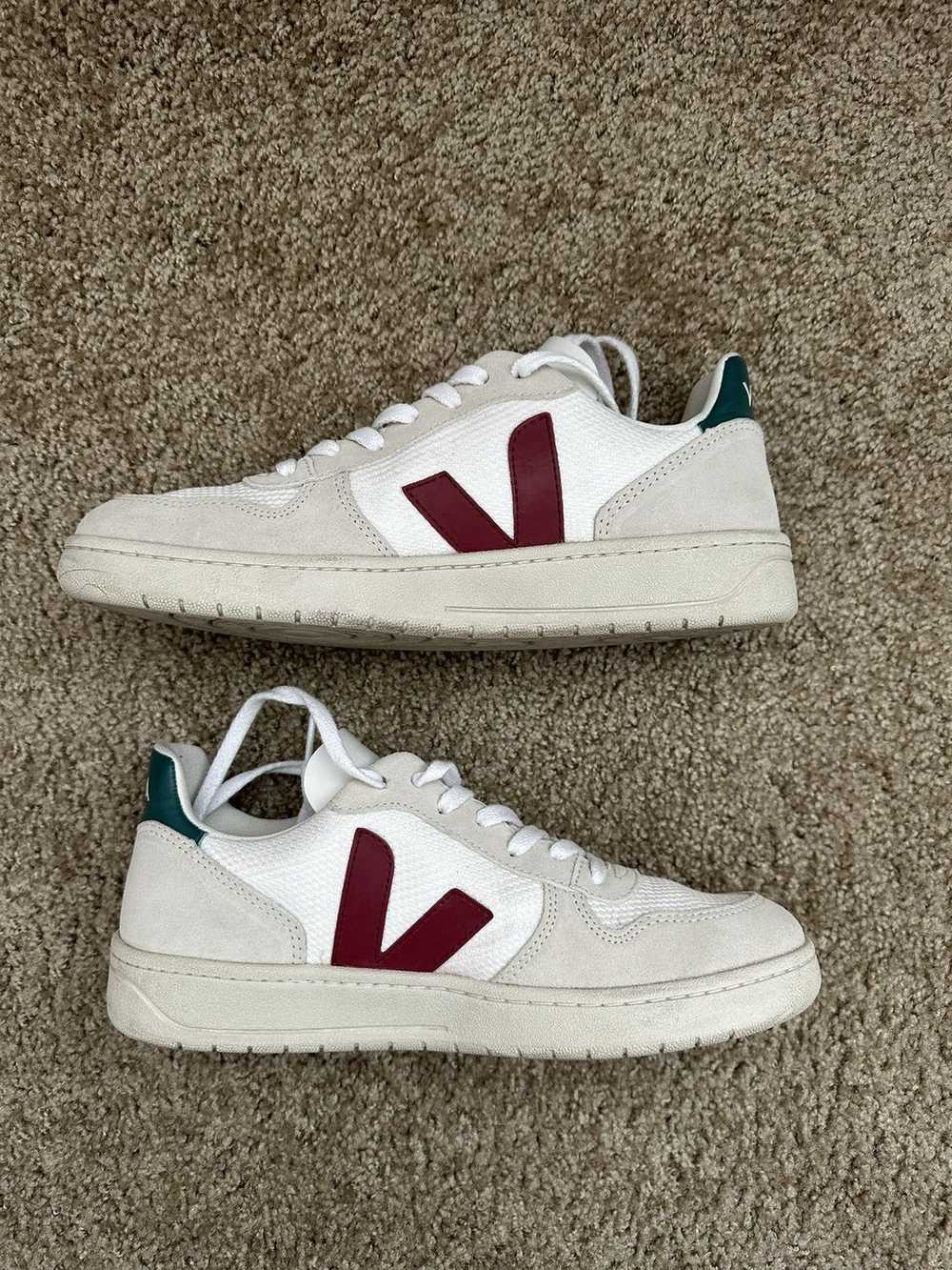 Veja VEJA V-10 B-MESH White/Marsala/ Brittany - image 2