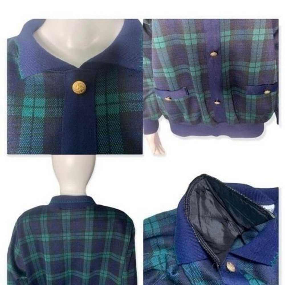 Vintage Alfred Dunner Tartan Plaid Gold Button Pr… - image 4