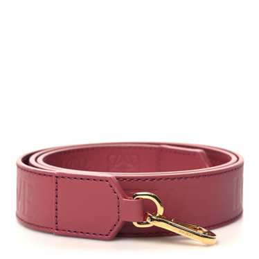 LOEWE Satin Calfskin Embossed Anagram Strap Plumro