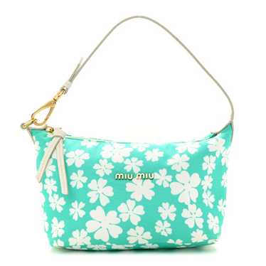 MIU MIU Nylon Magnolia Print Mini Spirit Cire Bag… - image 1