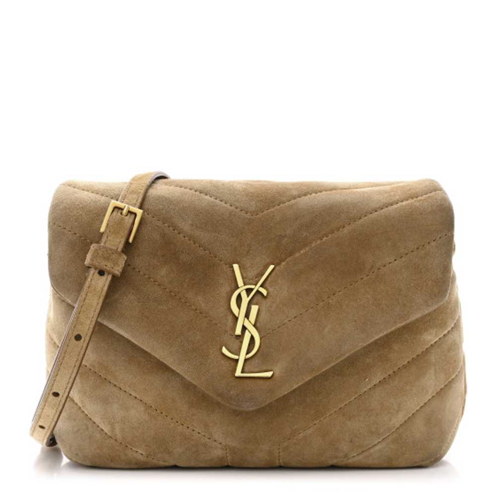 SAINT LAURENT Suede Toy Loulou Shoulder Bag Cinna… - image 1