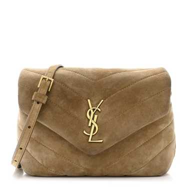 SAINT LAURENT Suede Toy Loulou Shoulder Bag Cinna… - image 1