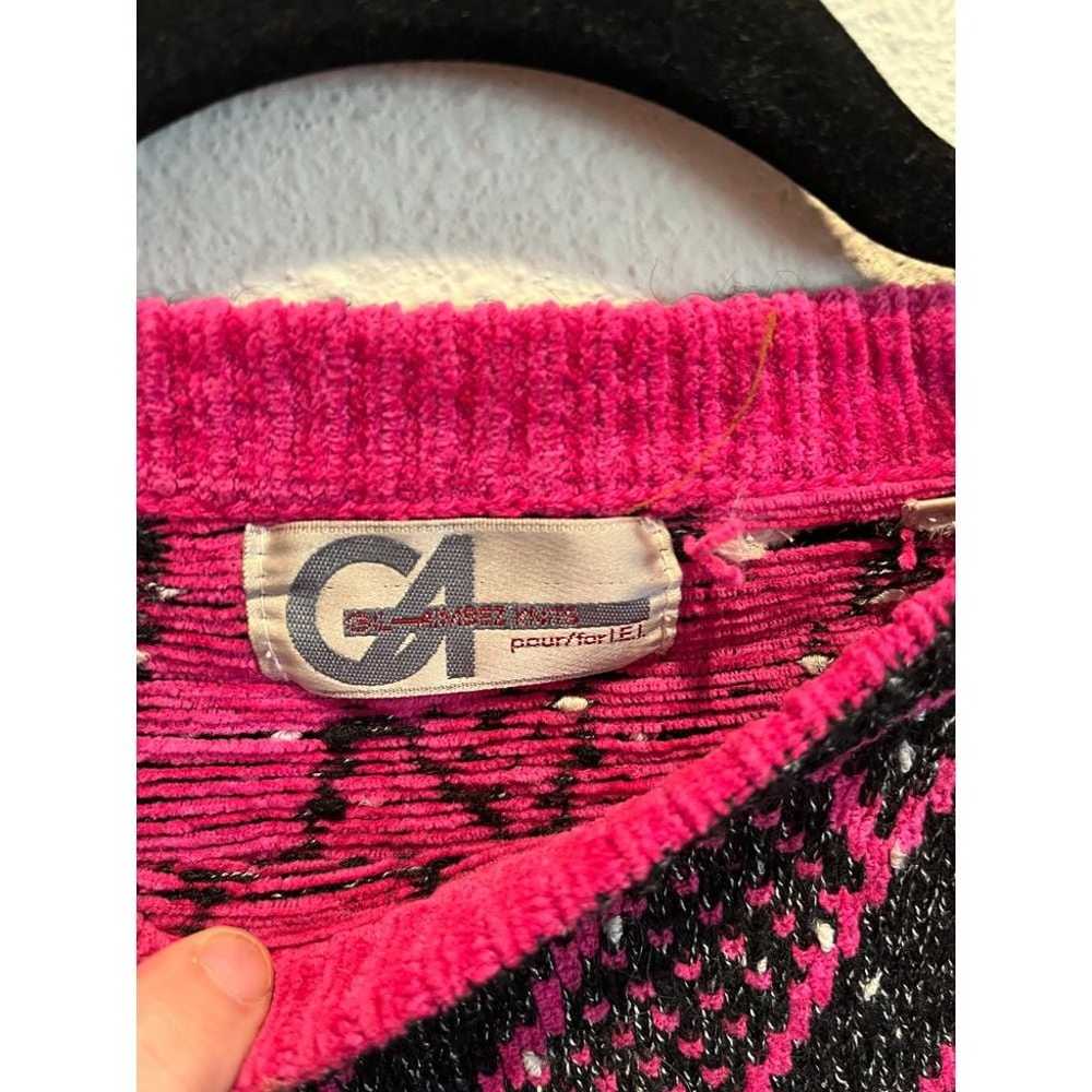 Vintage 90s Gil Aimbez sweater pink and black abs… - image 3