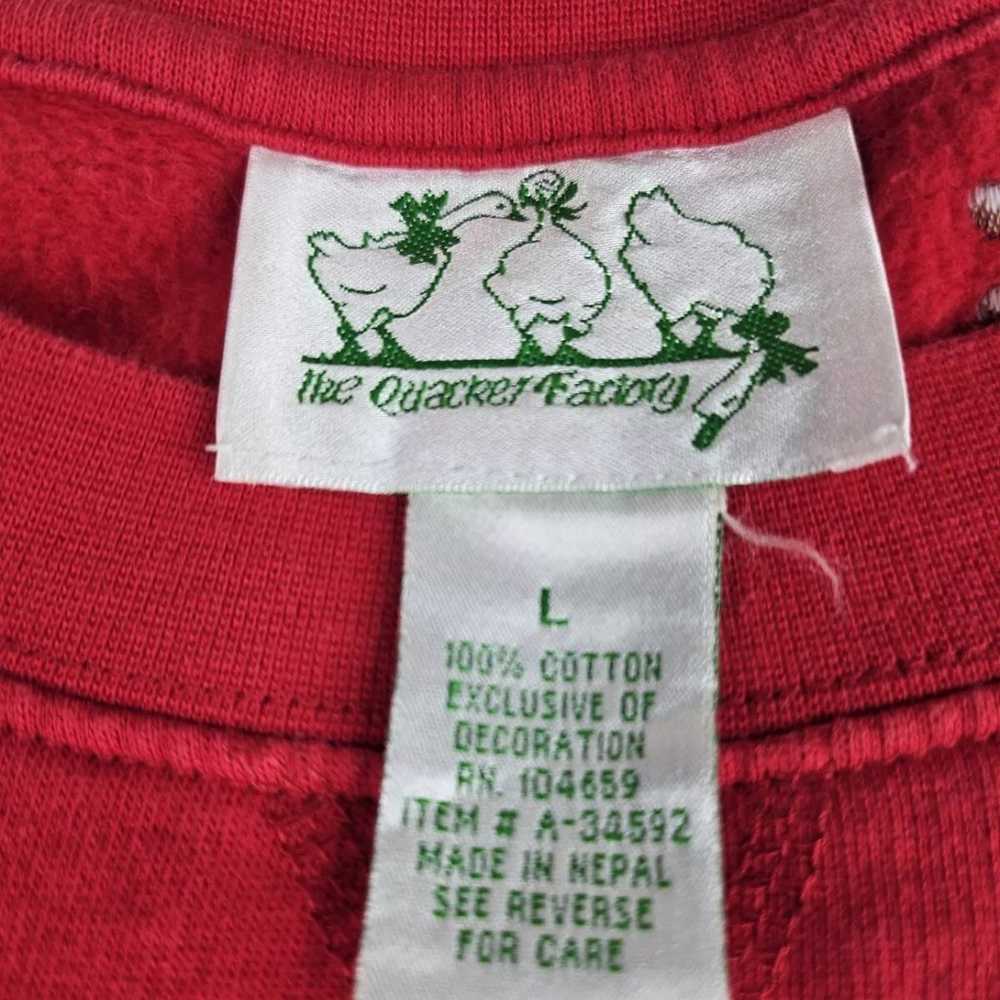 Vintage The Quacker Factory Red Dog Paws Cotton S… - image 4