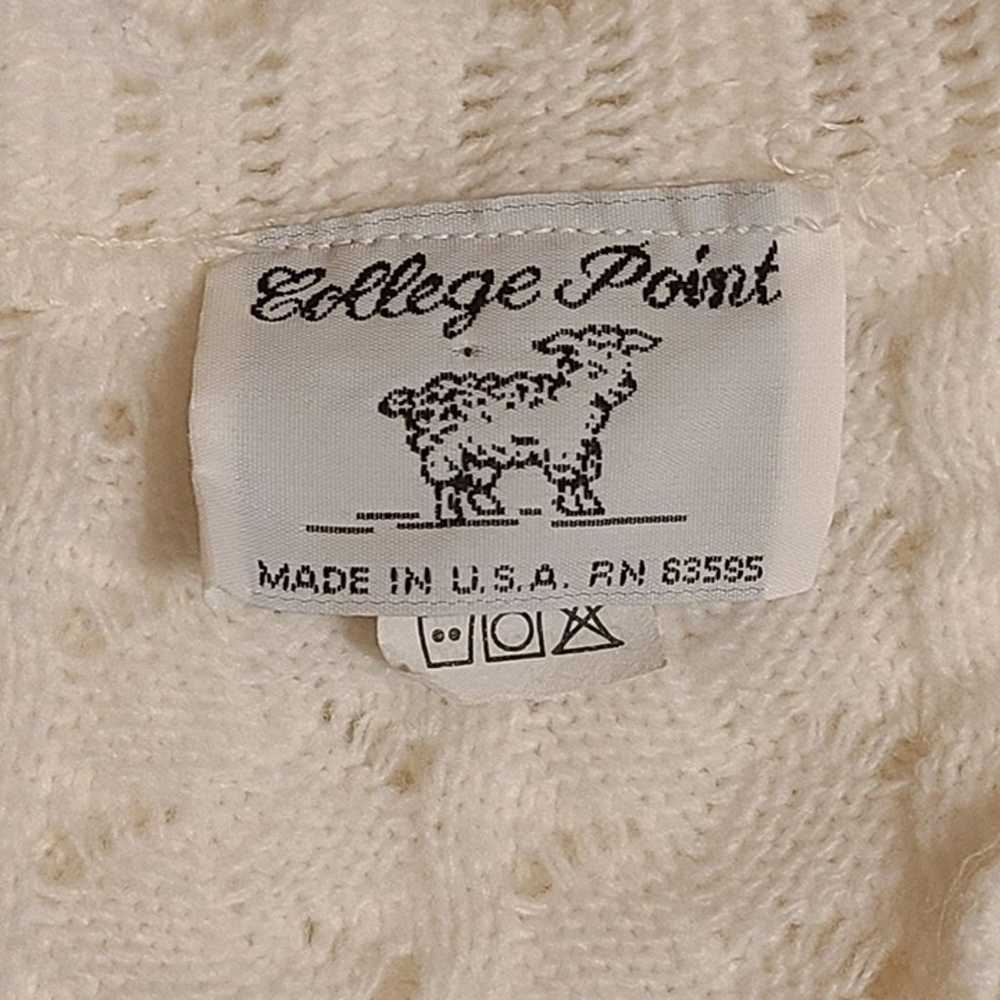 College Point Womens Vintage Cardigan Scalloped K… - image 6