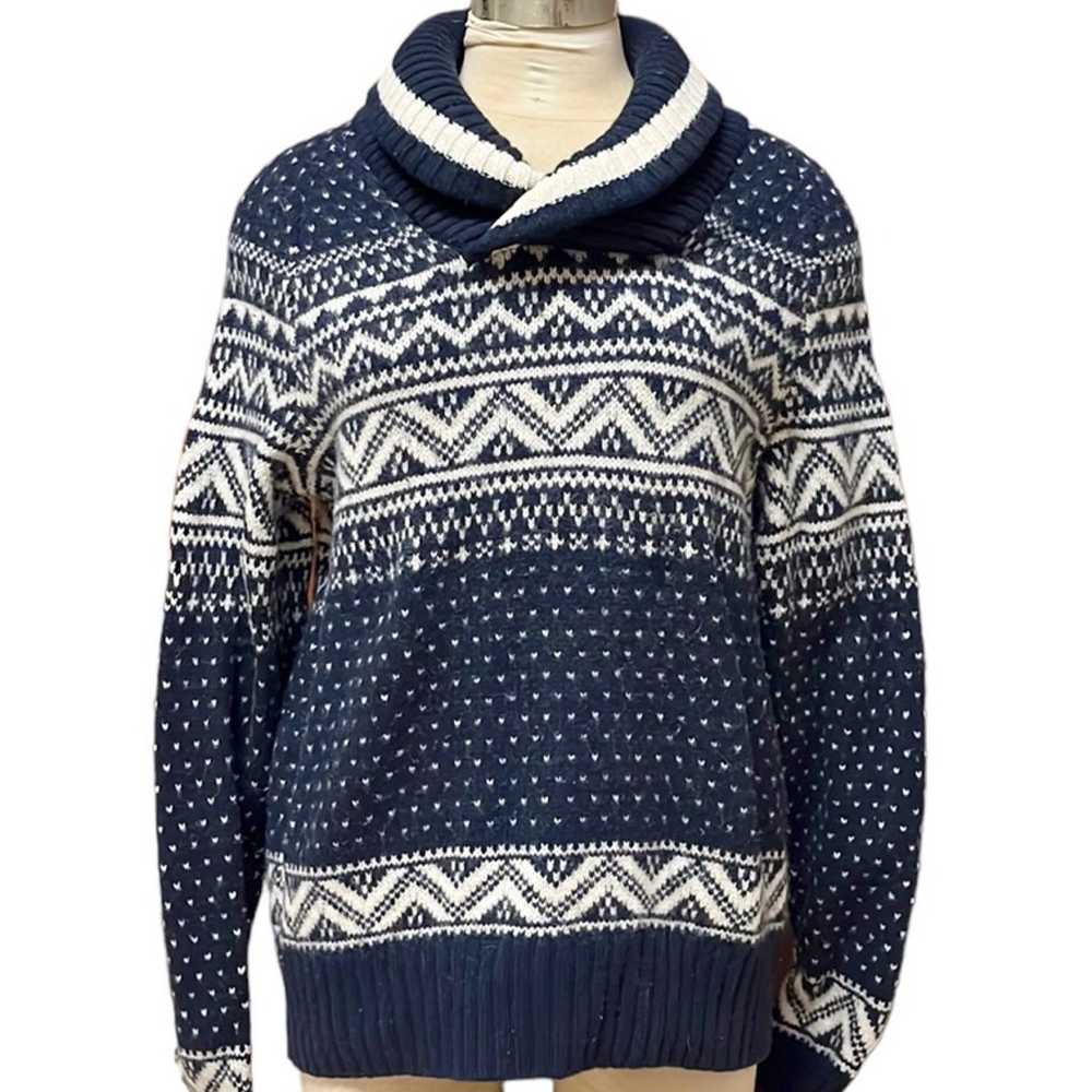 Vintage Gap Sweater Lambswool Fair Isle S Small L… - image 2