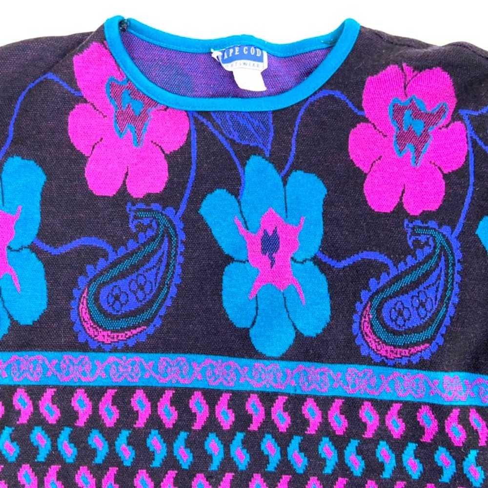 Vintage Paisley Flower Sweater - image 2