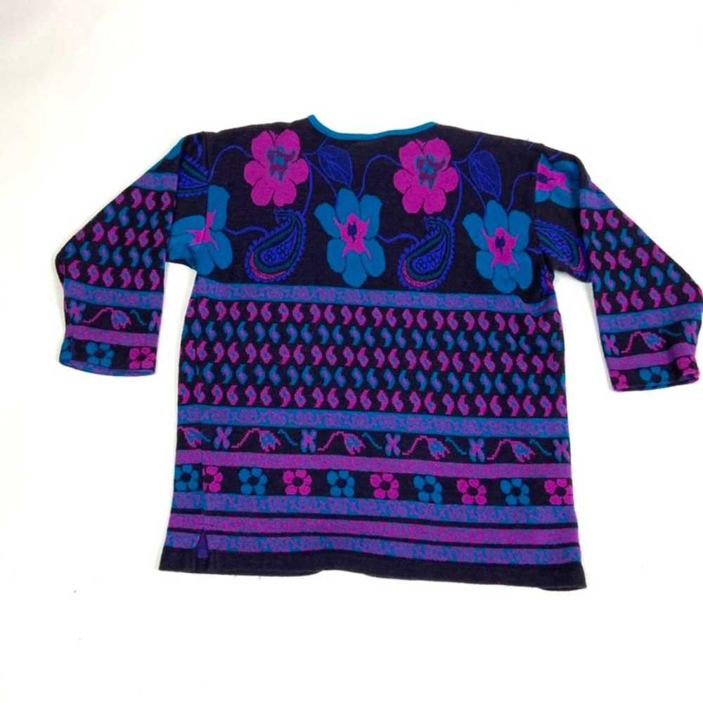 Vintage Paisley Flower Sweater - image 4